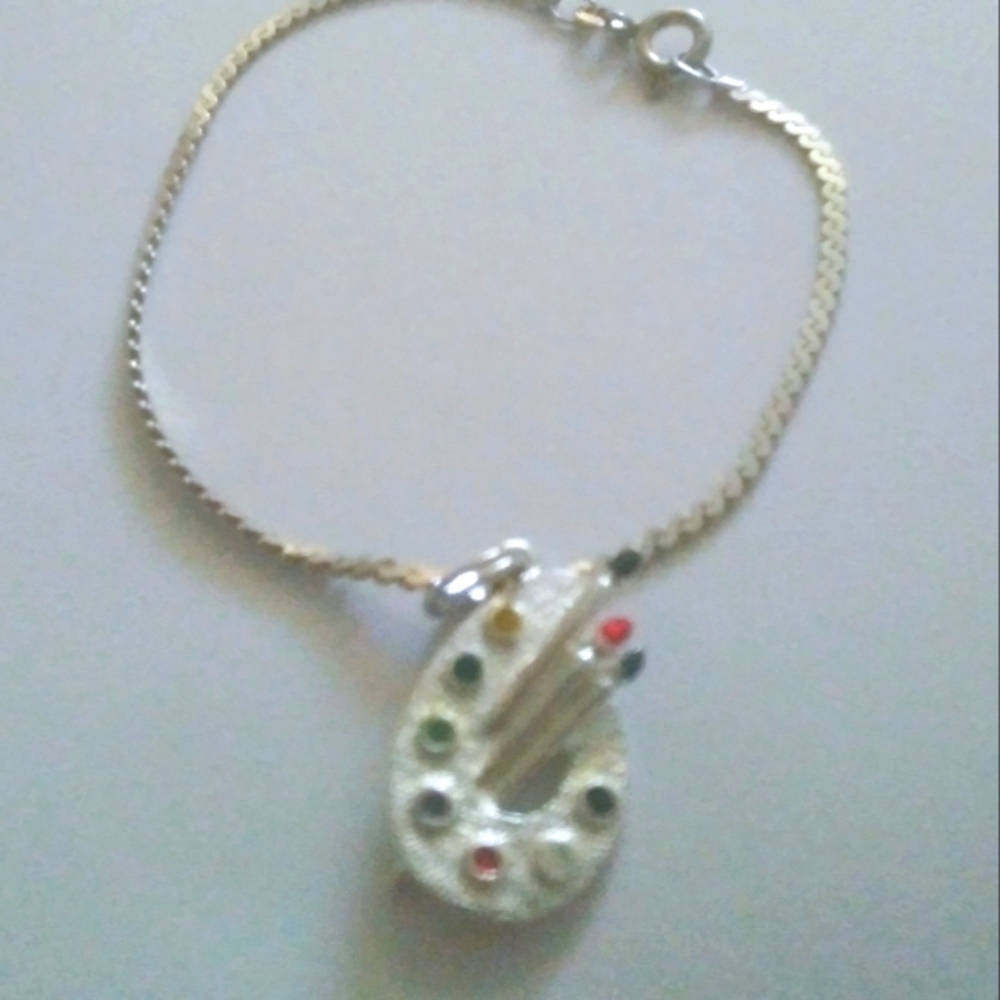 Painters pallet and paint Charm.
